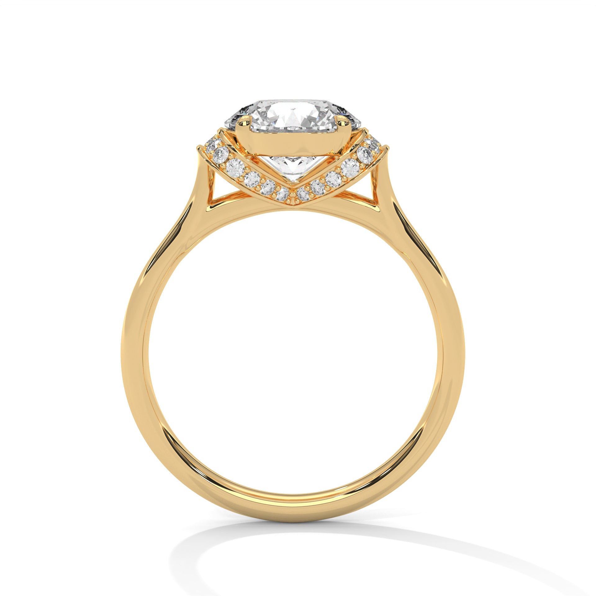 Graceful Embrace 1CT Round Lab-Grown Diamond Engagement Ring | 1.11 CTW